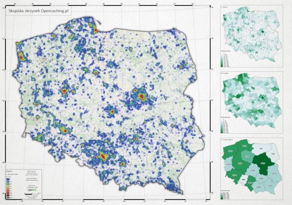 Lokalizacja skrzynek Opencaching.pl